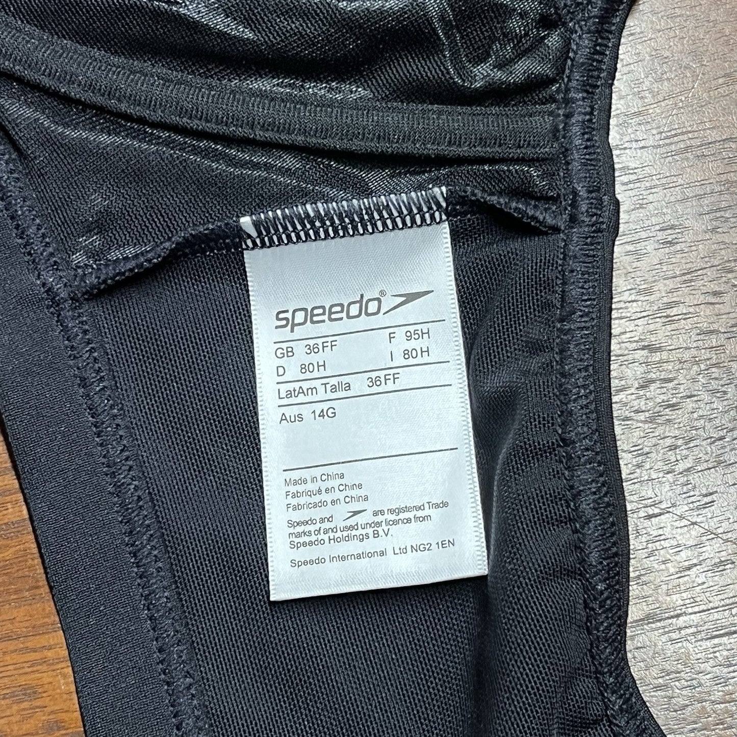 NWT Bravissimo Speedo Bikini Top 36FF Full Coverage Wire Adjustable Plus Size
