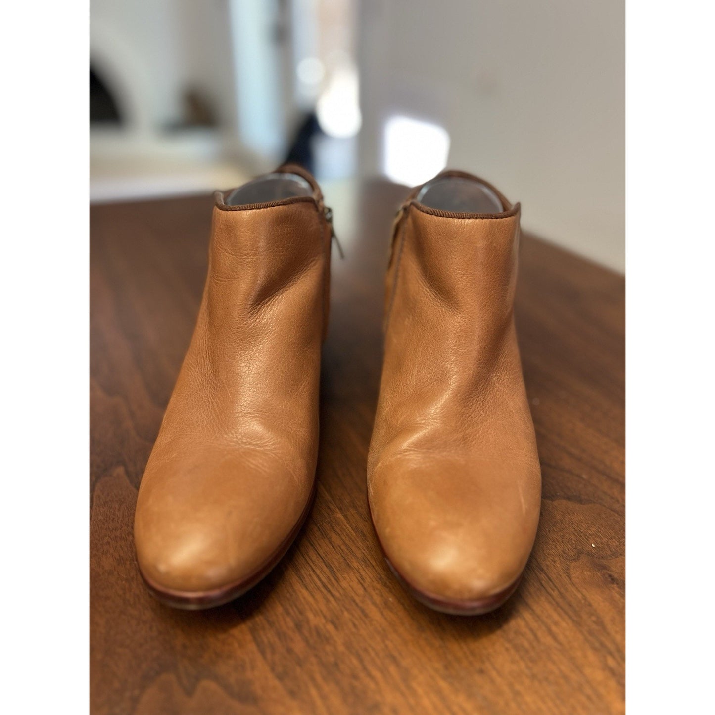 Sam Edelman Petty Cognac Brown Saddle Leather Ankle Boots Women's Size 8