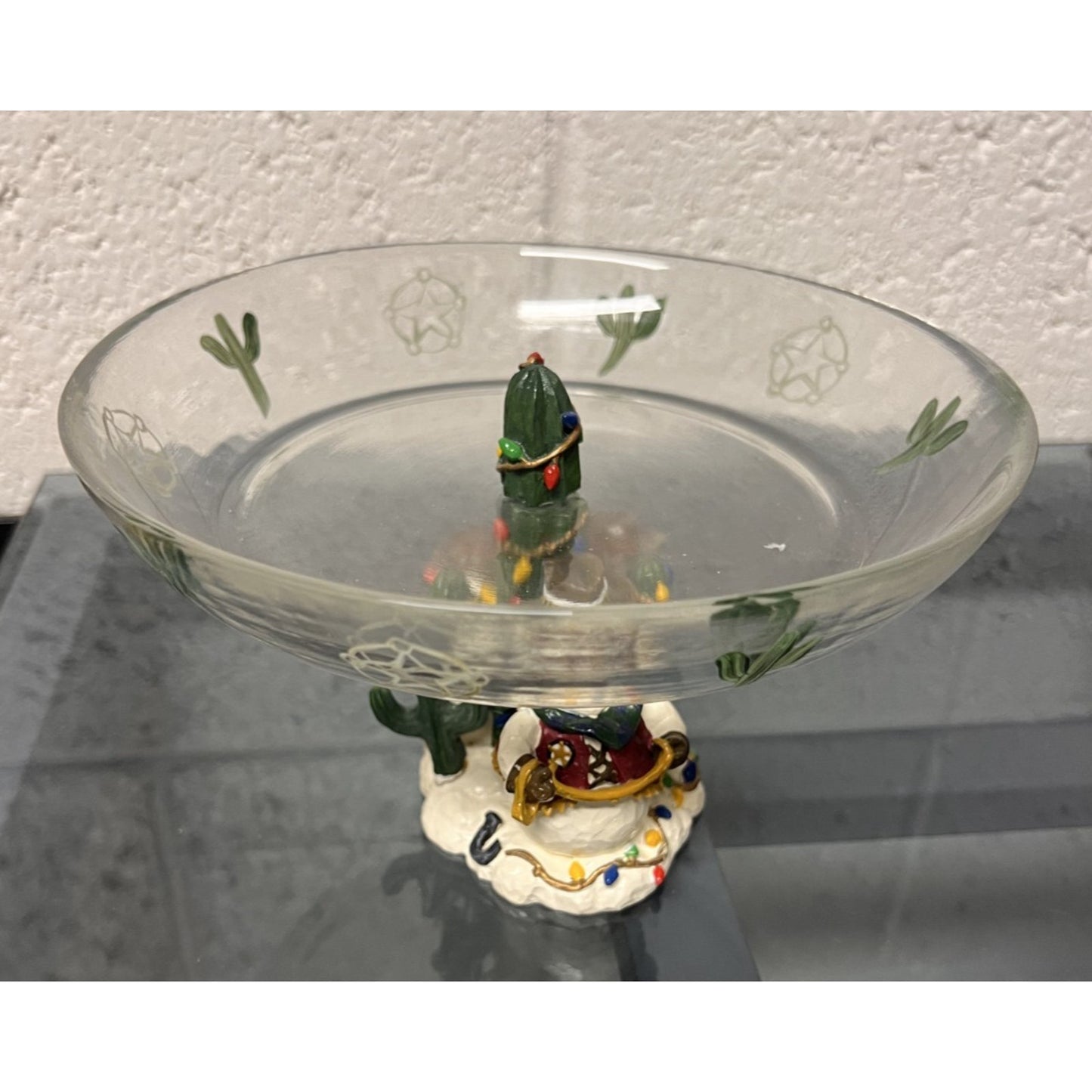 Sonoma Life+Styles SW Snowman Christmas Ceramic & Glass Painted Candy Dish