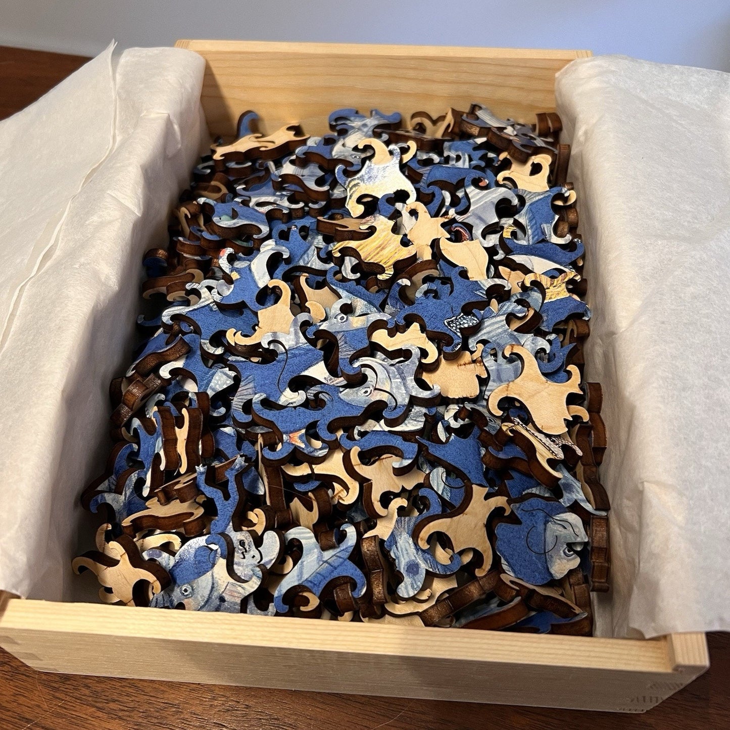 RARE Artifact Wooden Jigsaw Puzzle 355 Pieces “Fishies” by Jethro Buck