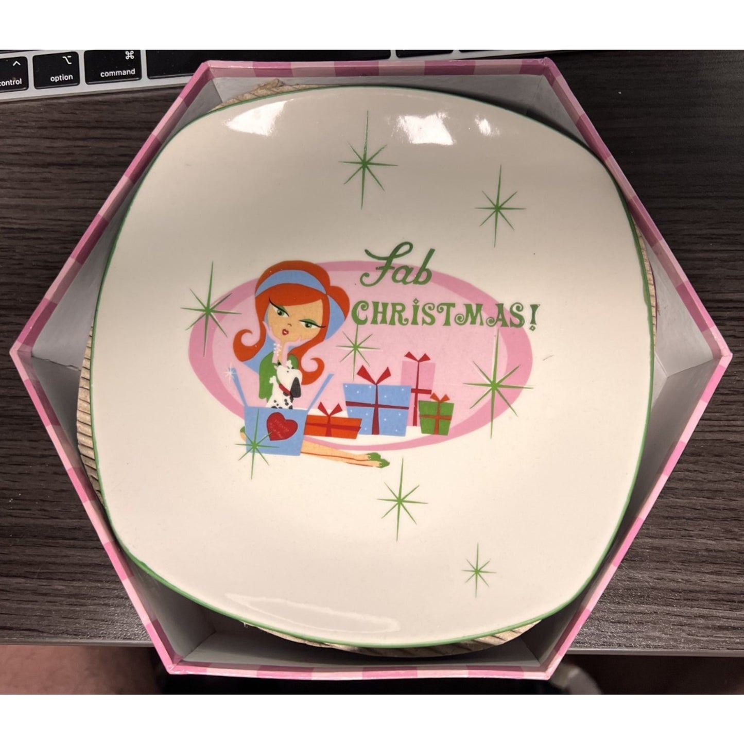 MCM Christmas Cuties Box Set of 4 Salad / Desert Plates by Sakura