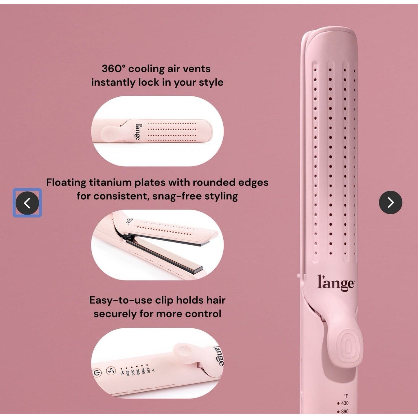 L'ange Le Duo Classic 360° Airflow Titanium Styler 2-in-1 Curler Straightener