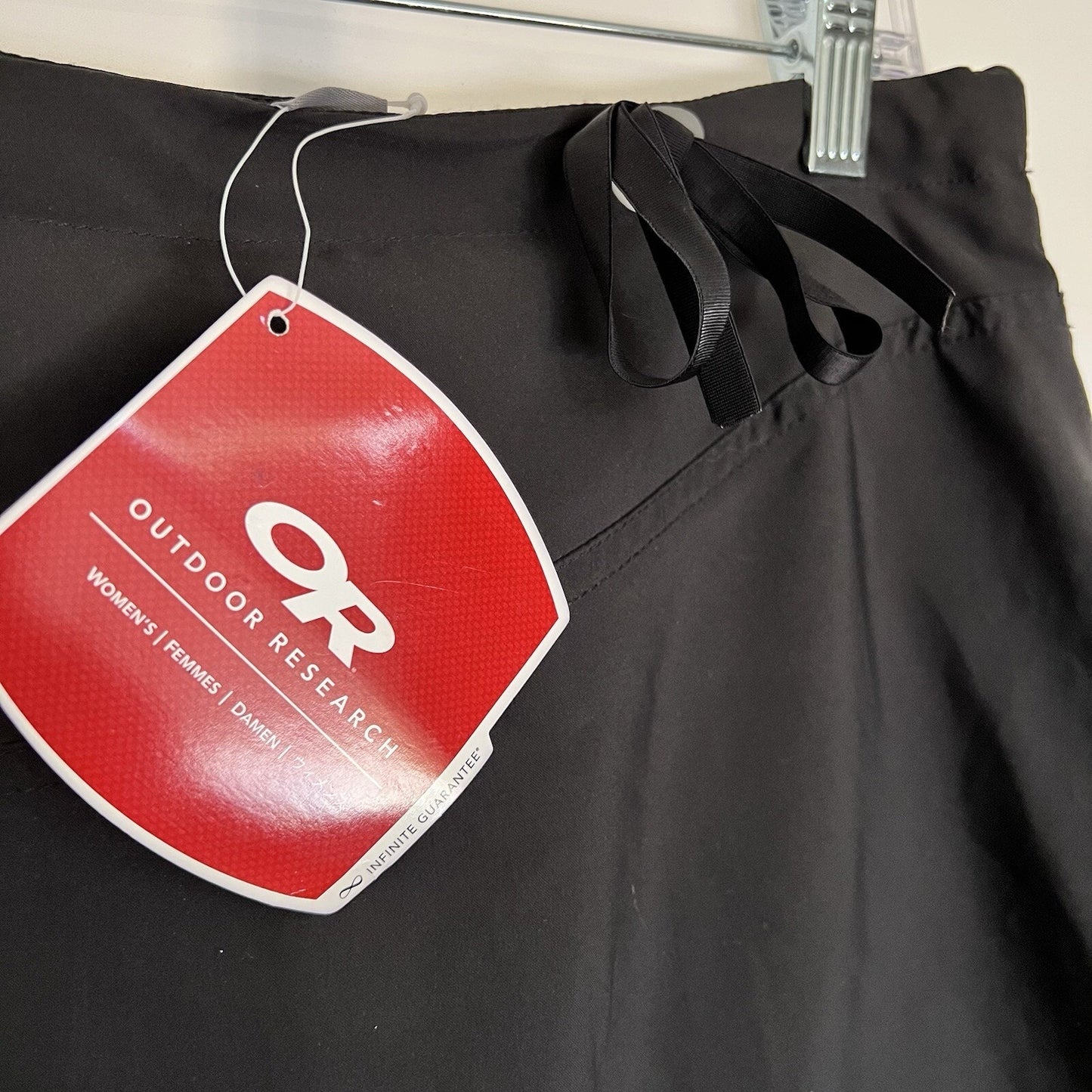 NWT Outdoor Research Sz 6 Black Expressa Skort 50+ UPF Hiking Drawstring Tennis