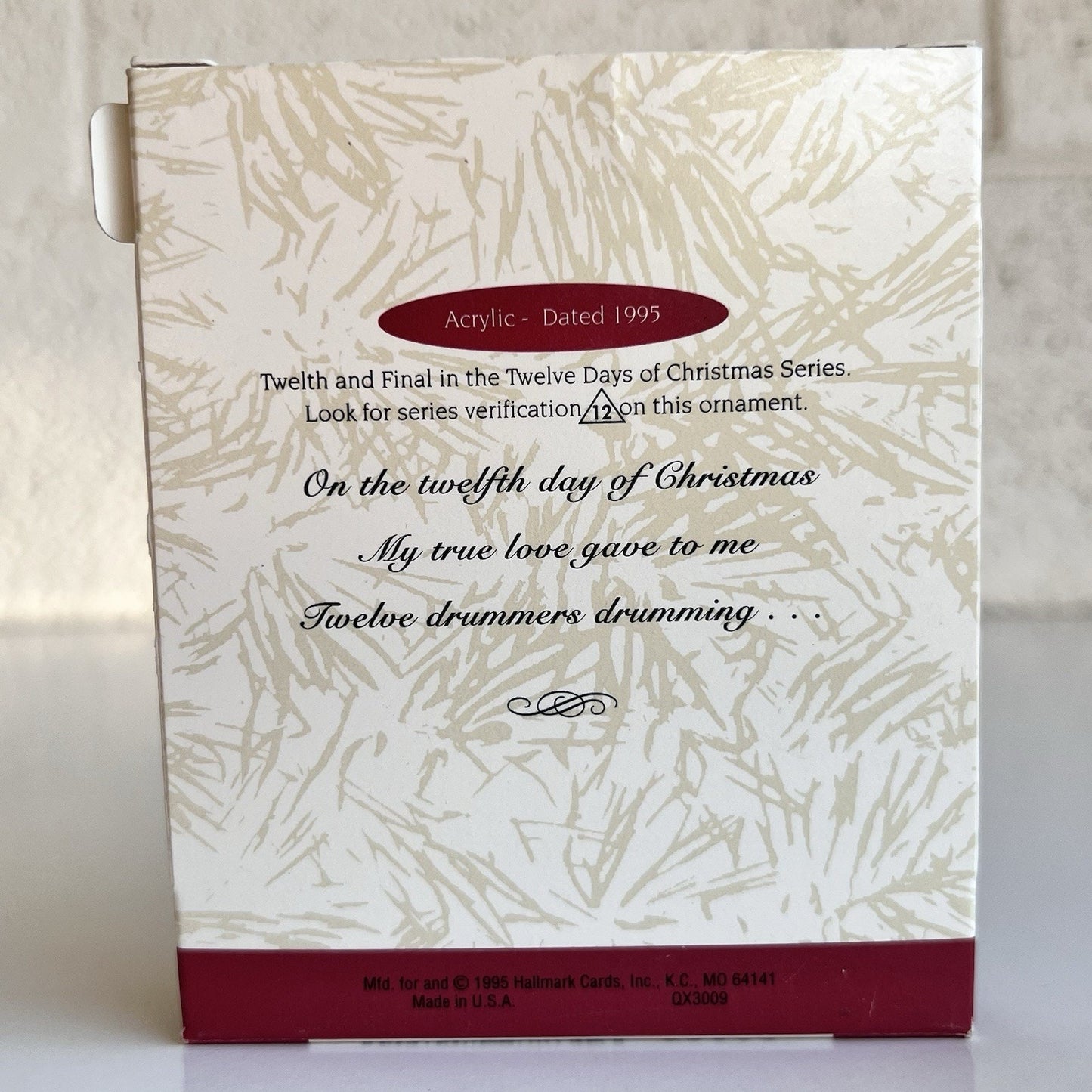 Hallmark Ornament 12 Days Of Christmas Ornament #12 Drummers Drumming QX3009
