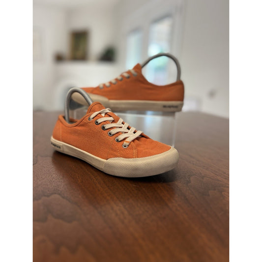 SeaVees Monterey Standard Orange Canvas Sneakers Women’s Size 5.5