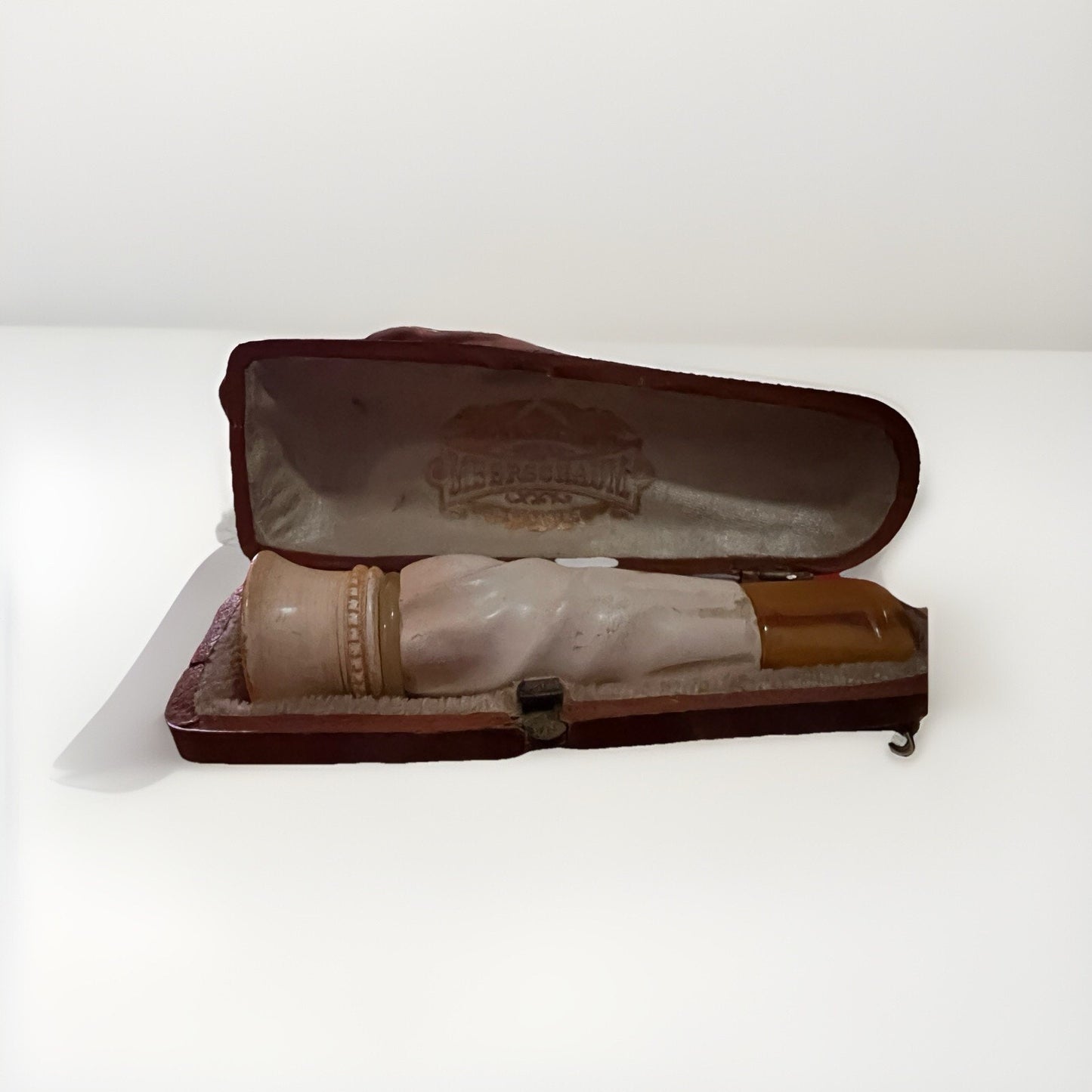 Antique Carved Meerschaum Cheroot Cigar Holder