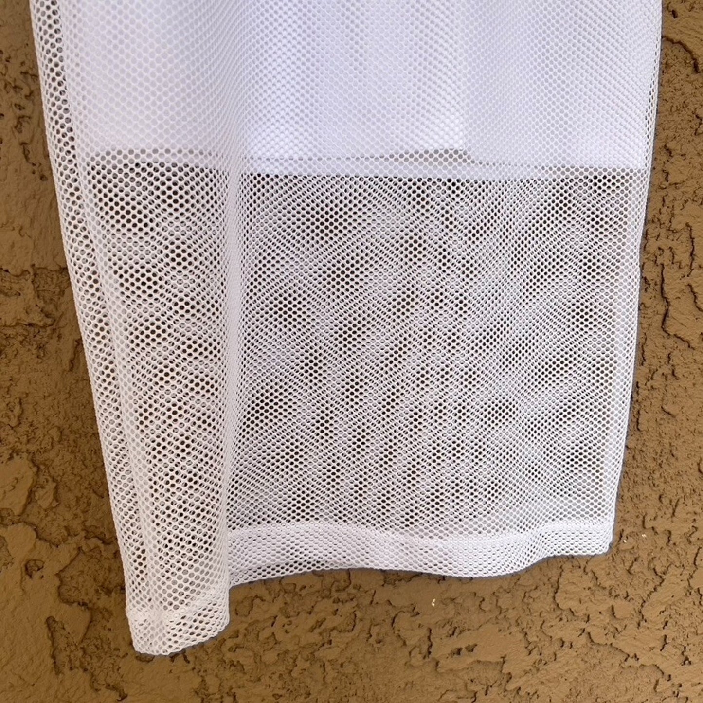 bebe Y2K Skirt Mesh Fishnet Overlay Large 30” Bodycon Going Out Swim Cover