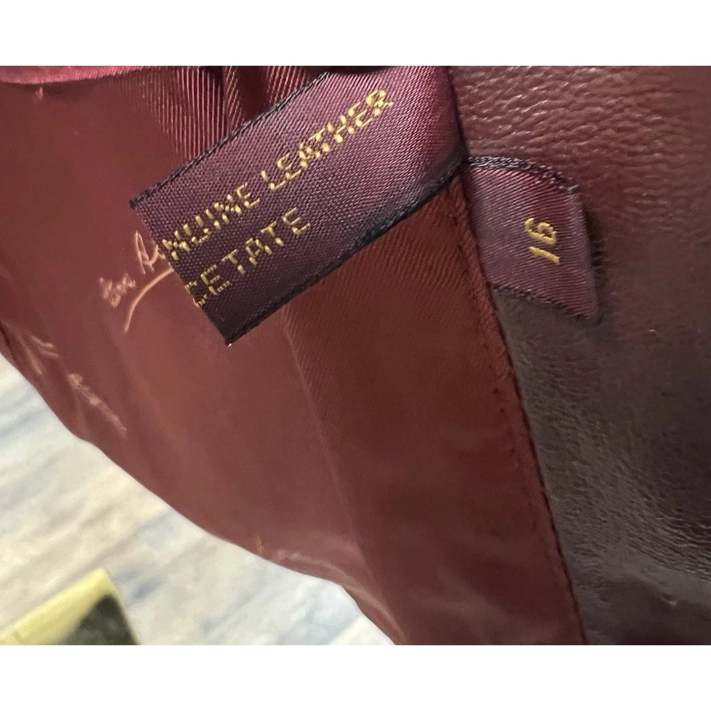 1970’s Vintage Etienne Aigner Oxblood Leather Blazer Jacket Women’s Size 16