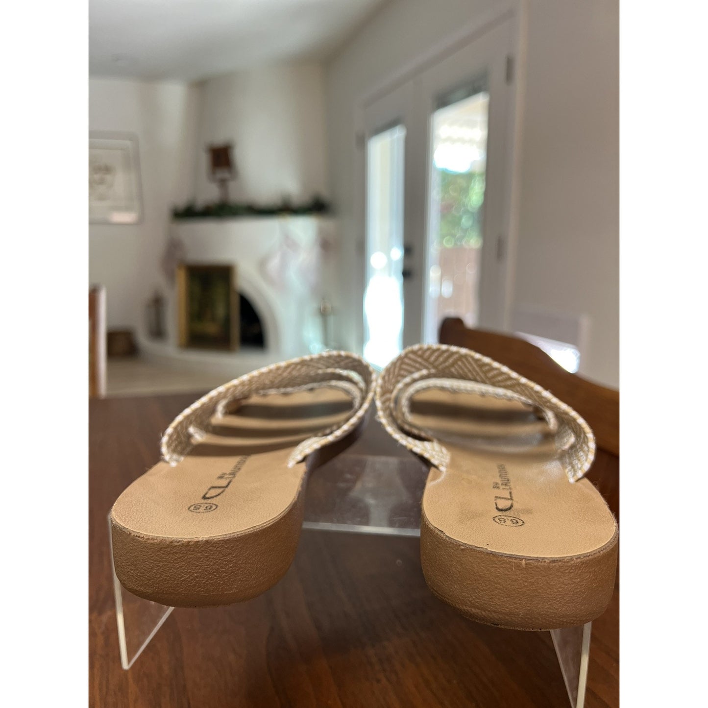 CL by Laundry Women’s Slip On Three Strap Sandal Size 6.5 Boho Style