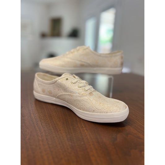 Keds x Rifle Paper Co. Champion Colette Sneakers Floral Jacquard Pattern Sz 9.5W