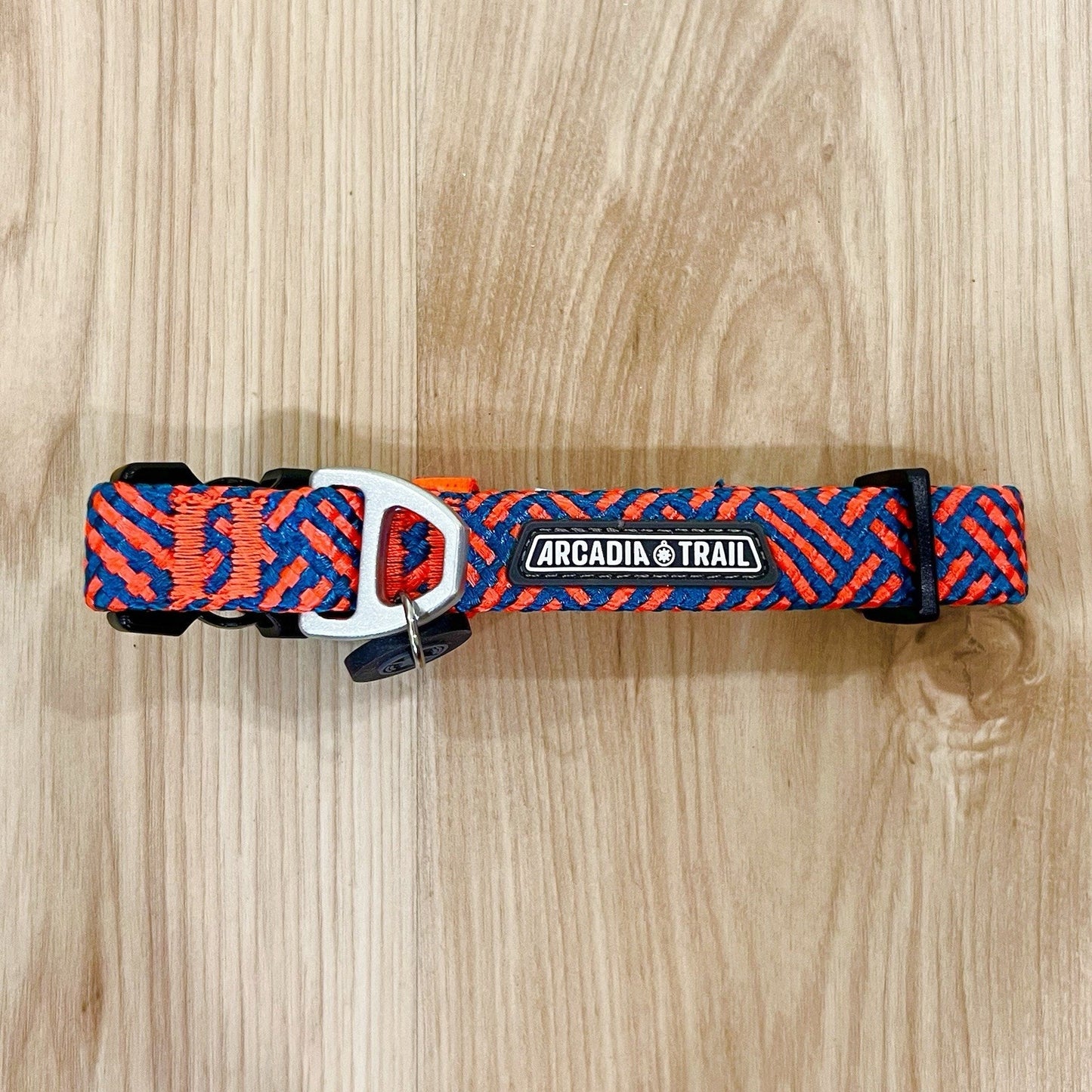 SMALL Dog Puppy Collar Reflective Paracord Unisex Orange Blue Arcadia Trail Neon