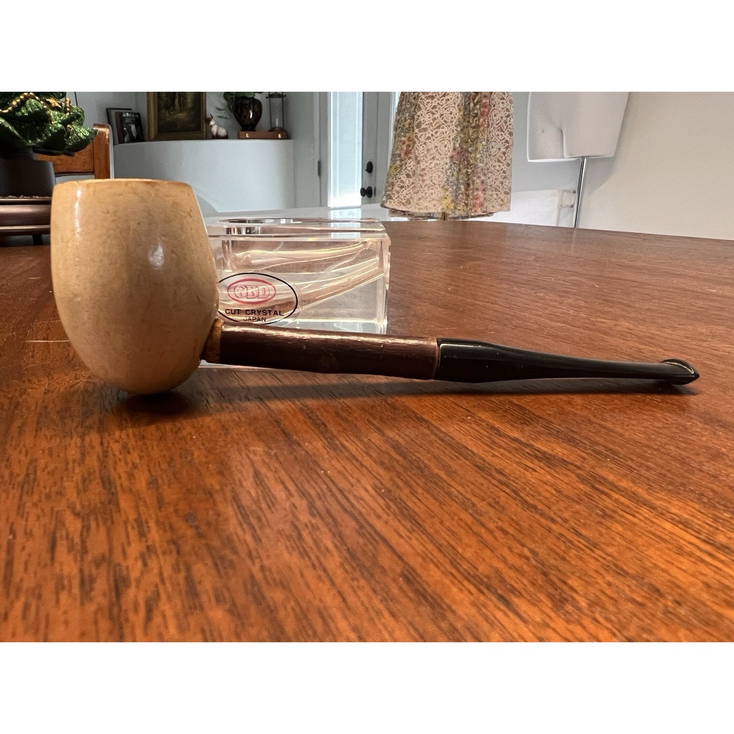 Vintage Straight Billiard Estate Pipe with a Custom Made Stem