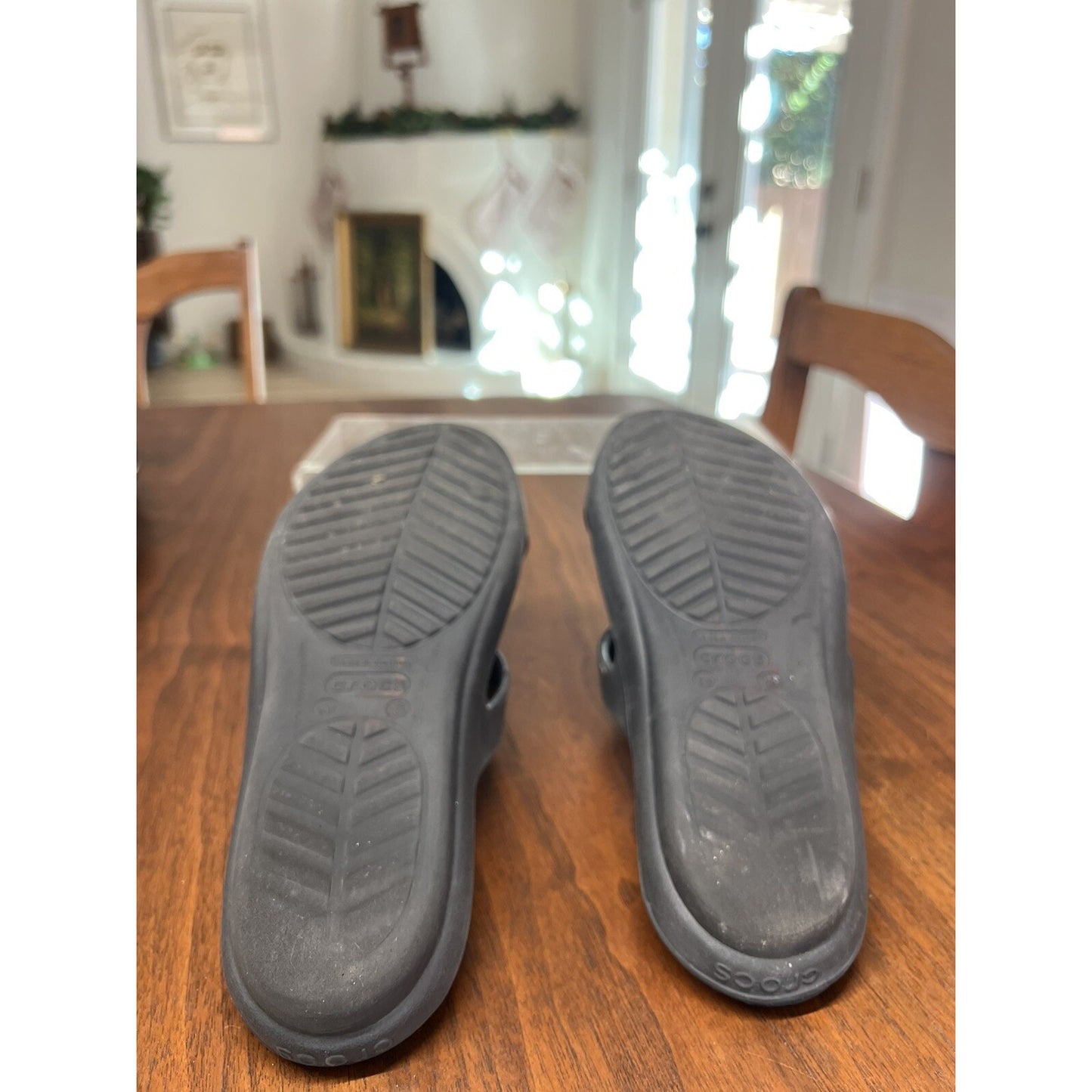 Gray/Black Women’s Sandals With Stainless Steel Buckle Size