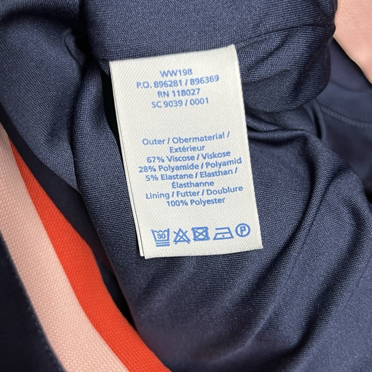 Boden 60s Style Sz 4 Gloria Ponte Dress Navy Pink Trim Retro Jackie O Vintage
