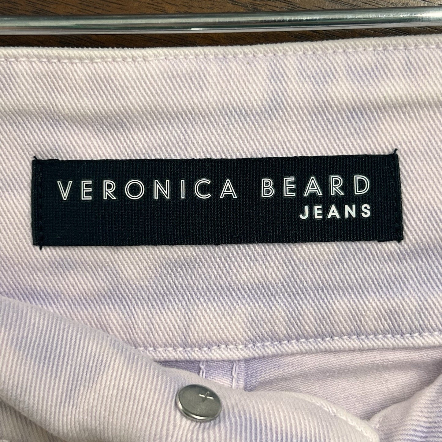 Veronica Beard 26/2 Jaylen High Rise Pleated Denim Shorts Lavender Purple