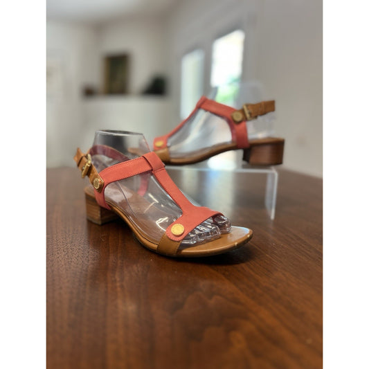 Anne Klein T-strap iFlex Dress Sandal Pink / Coral Women’s Size 7.5