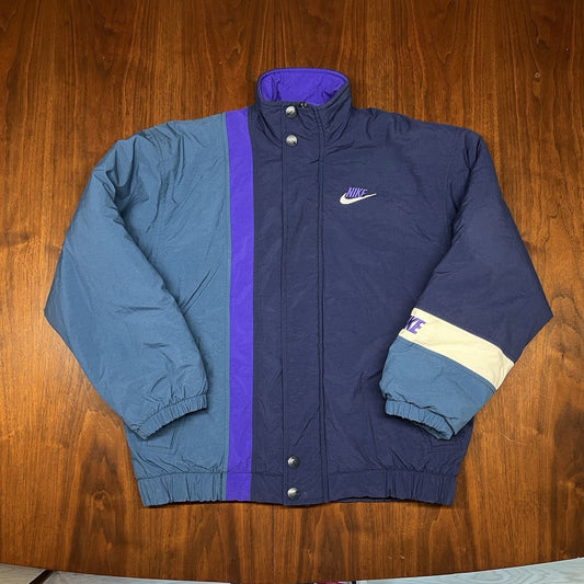 Vintage 90s Nike Colorblock Jacket Unisex (S) Thick Windbreaker Streetwear