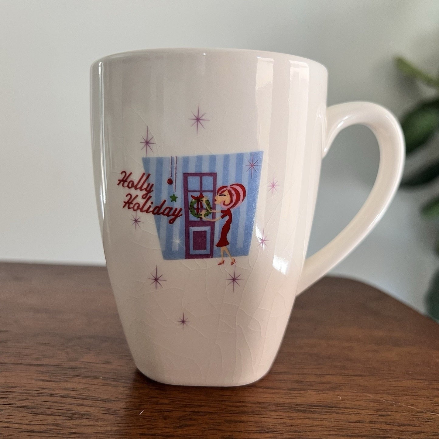 Christmas Cuties Mug Set Retro Atomic Starburst MCM Sakura Kitsch Holiday Decor