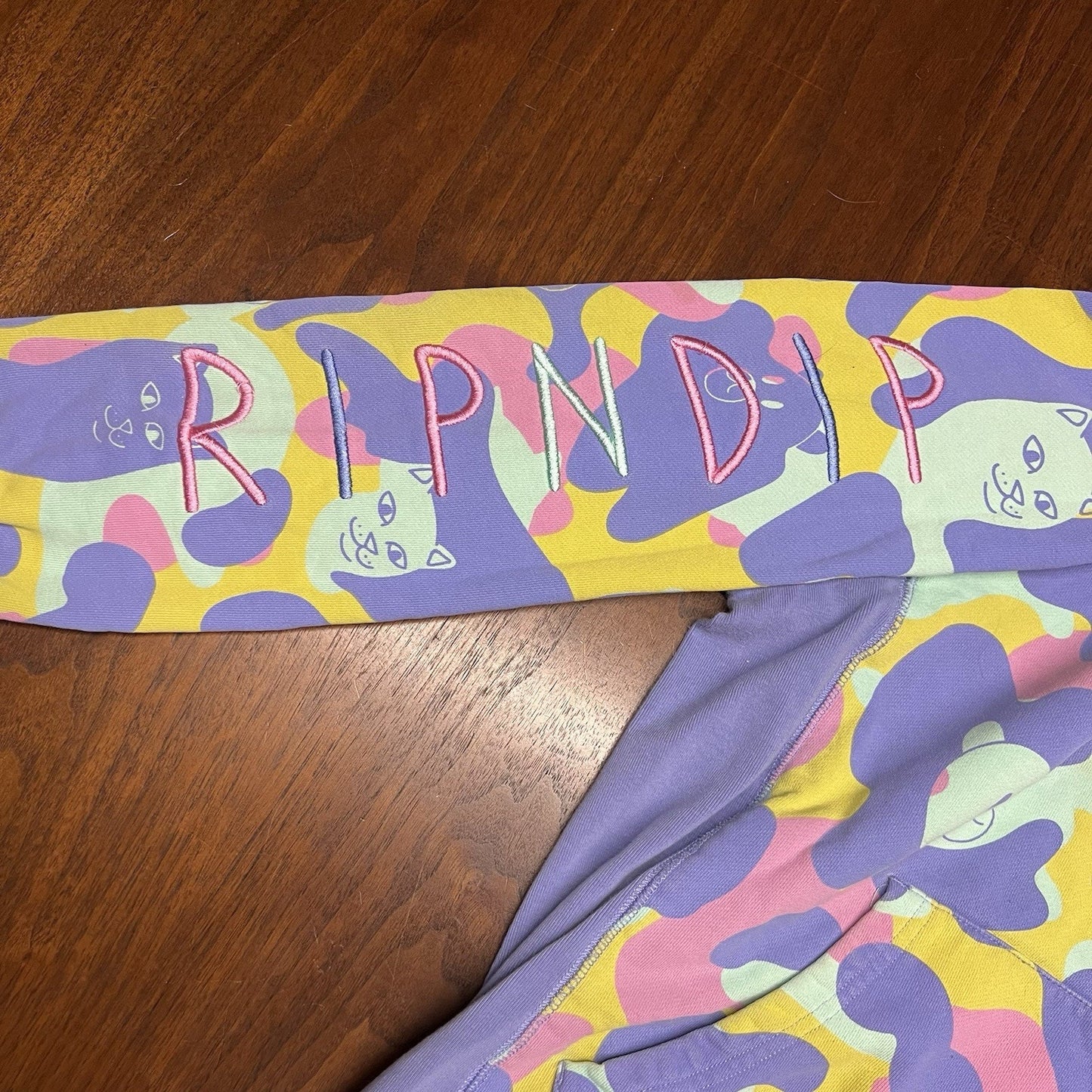 Ripndip x Teddy Fresh Hoodie Sweatpants Set (L) Unisex Pastel Camo Pullover