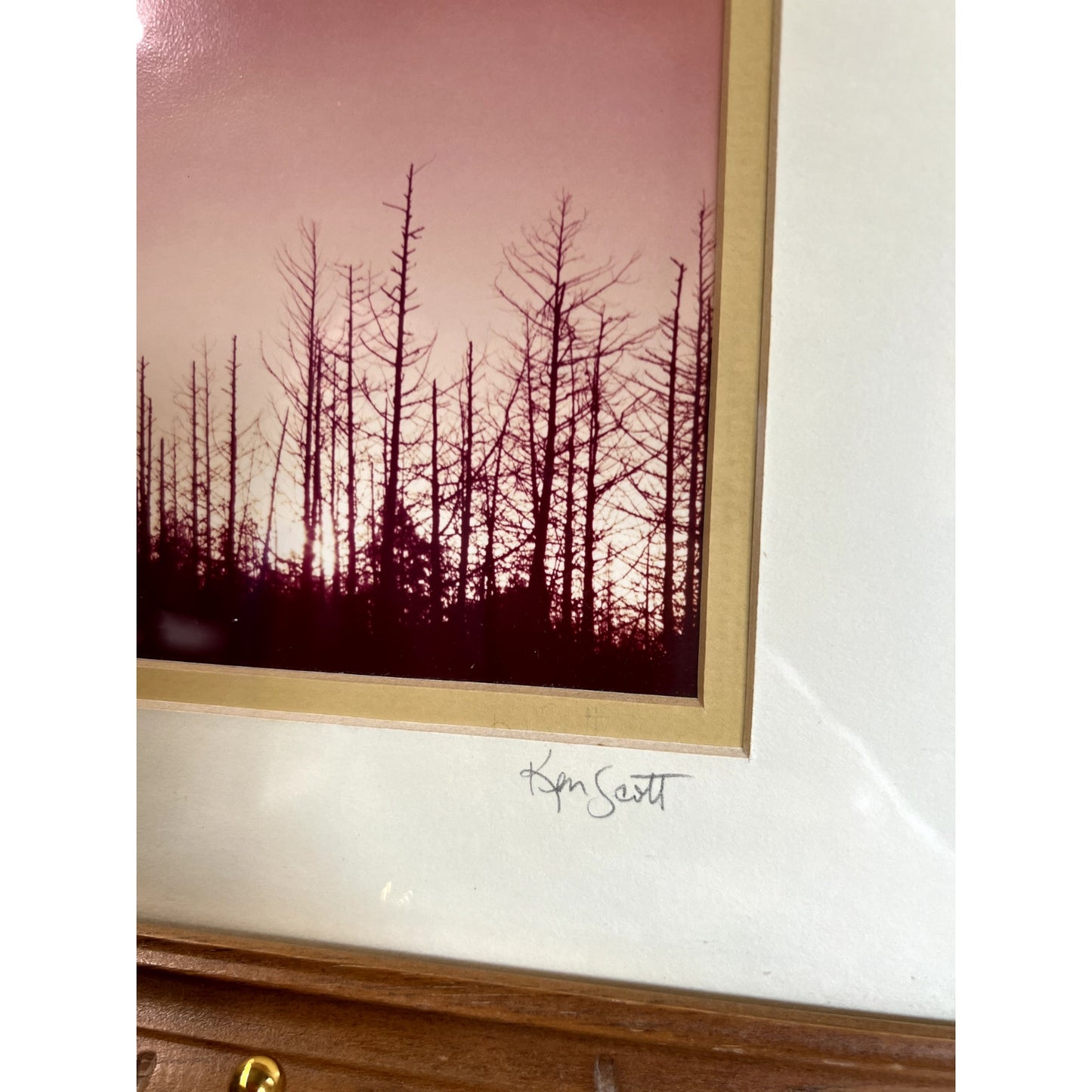 Ken Scott 1985 "Mack Lake Sunset" Michigan Original Signed Sepia Photograph