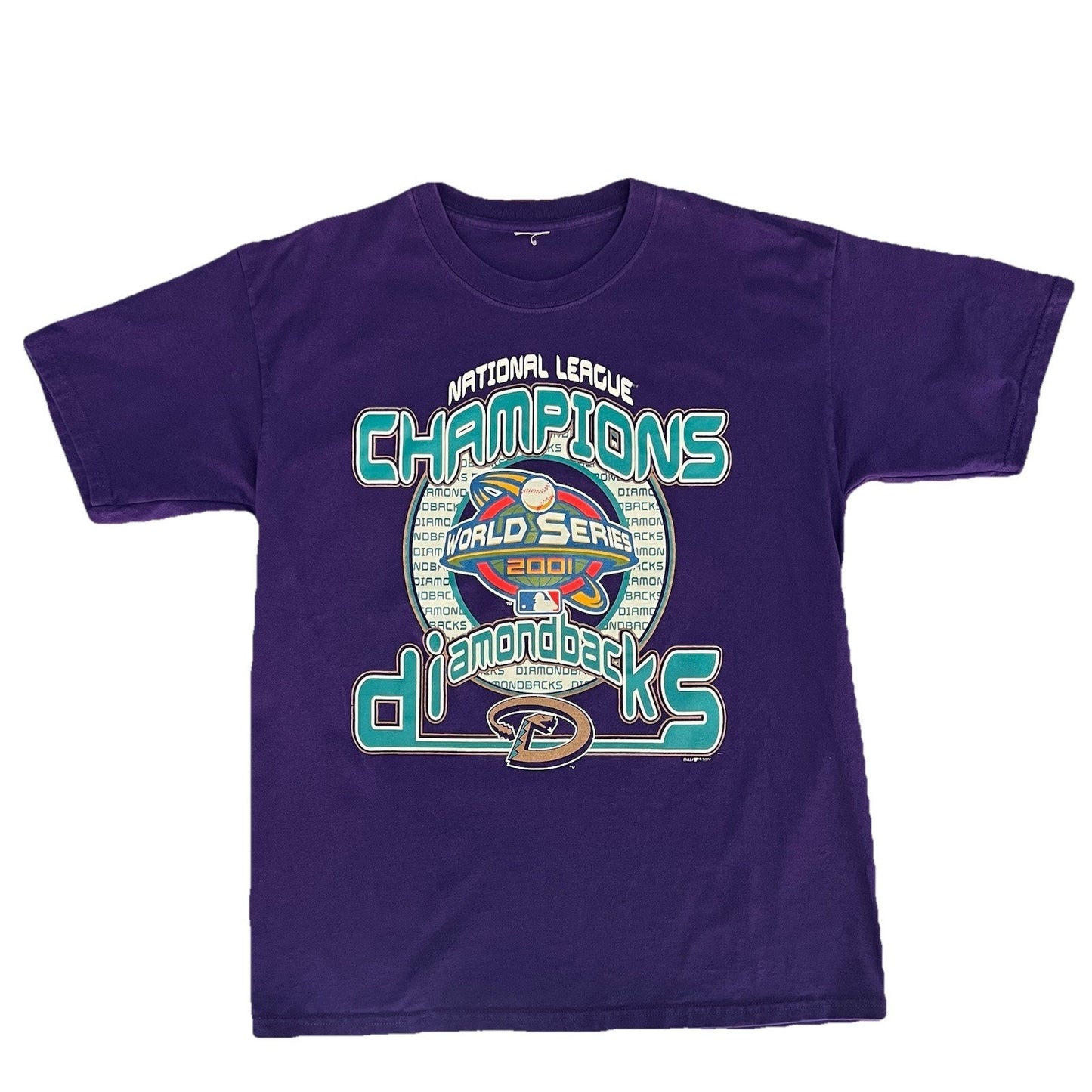 Vintage 2001 Arizona Diamondbacks World Series Champions XL/XXL Tshirt purple