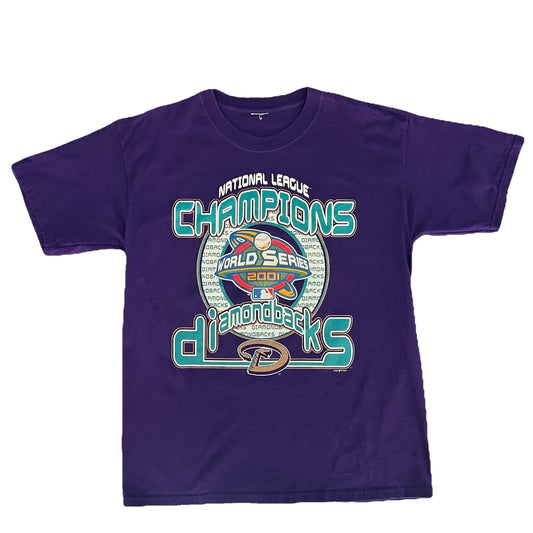 Vintage 2001 Arizona Diamondbacks World Series Champions XL/XXL Tshirt purple