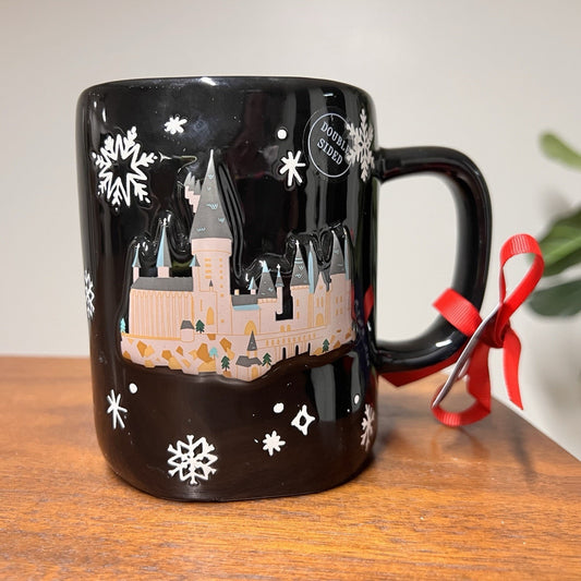 NEW Rae Dunn Harry Potter Mug “I’d Rather Stay At Hogwarts This Christmas” 18 oz