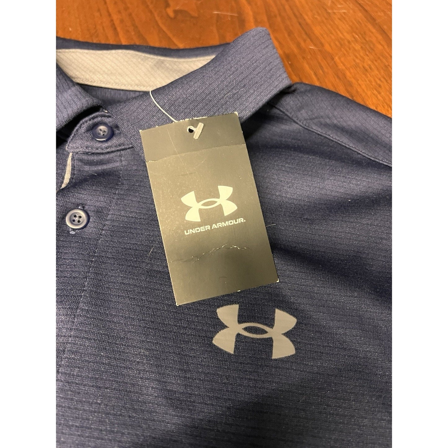 NWT Under Armour Men's Tech Polo Shirt Size Small Navy Blue Golf Performance