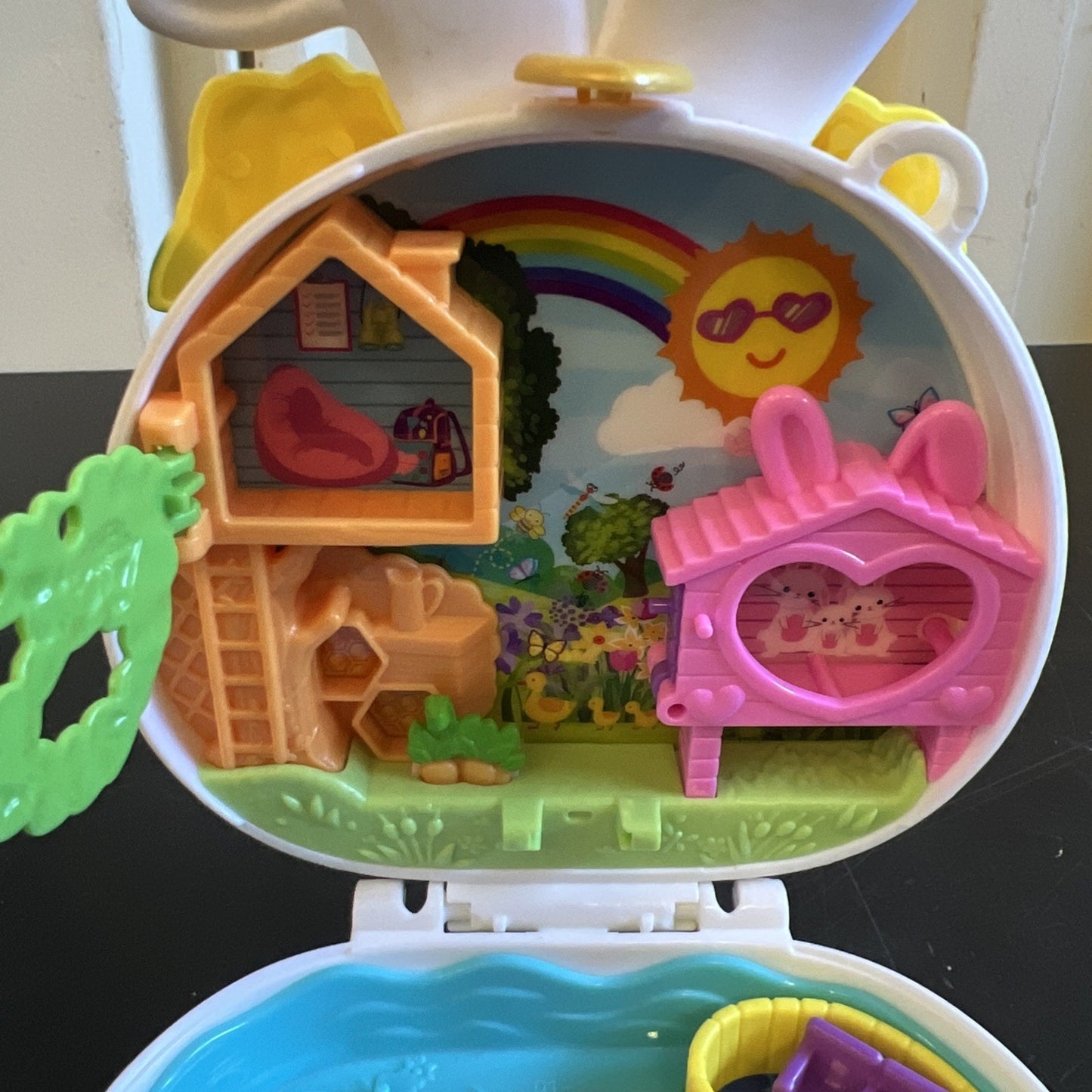 Polly Pocket Bunny Garden Compact Playset 2022 Mattel - INCOMPLETE