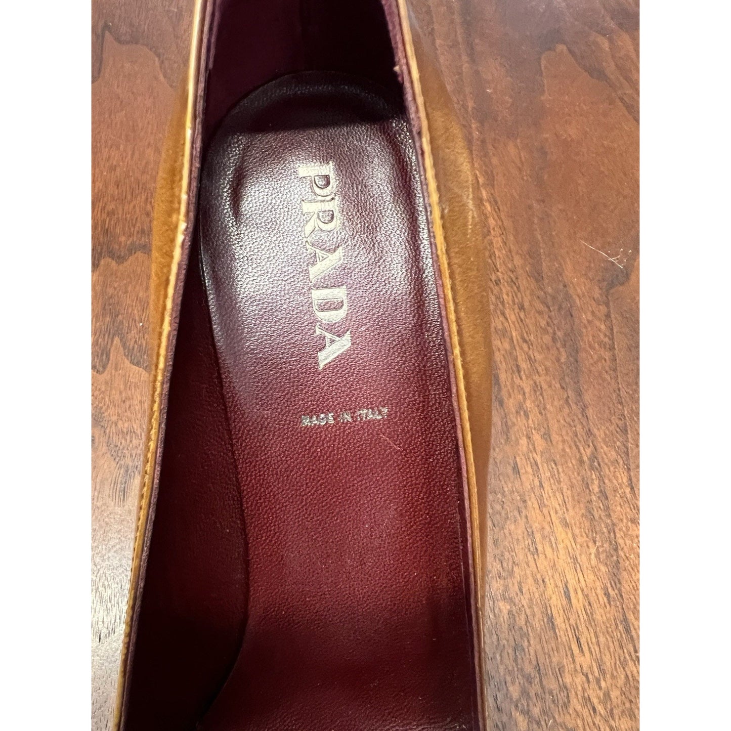 Vintage Prada Pointed-toe Brown Leather Pumps Women’s Size 38 / 7.5
