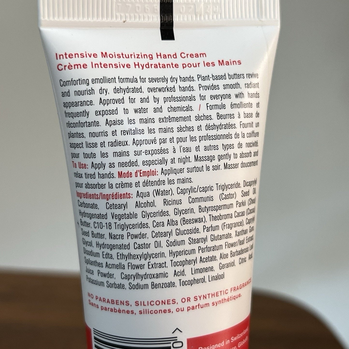 Parodi Swiss Intensive Moisturizing Hand Cream 2 oz Creme Dry to Very Dry Skin