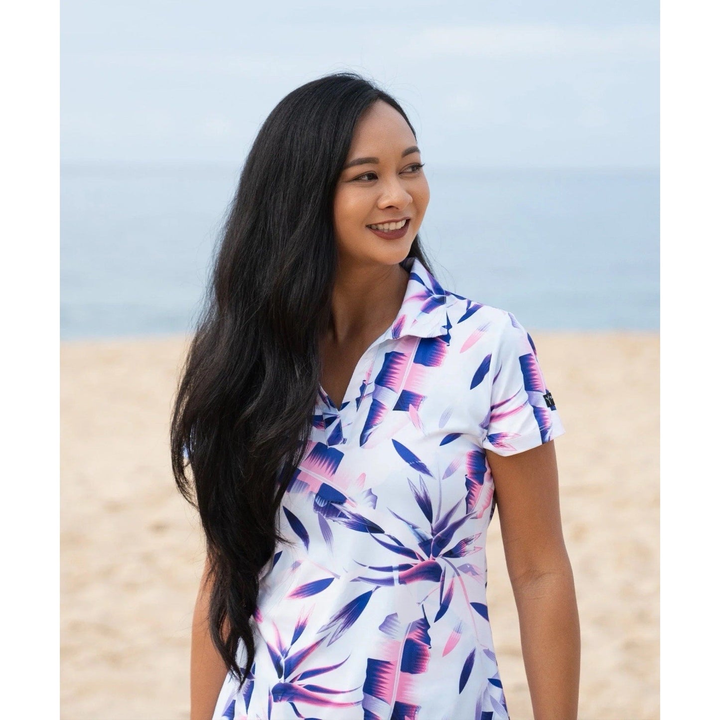 NWT Sold Out YATTA GOLF 3XL New Women Polo Shirt Tropical Twilight Colorful