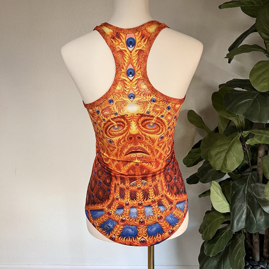 NWOT Alex Grey Chapel of Sacred Mirrors CoSM Oversoul Vision Lab Women Shirt Art