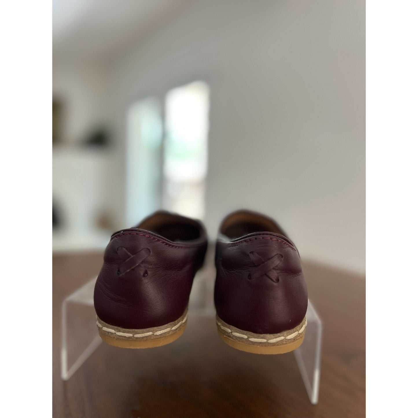 Charix Slip-on Leather Women’s Bordeaux Color Loafer Size 5 US 36 EU