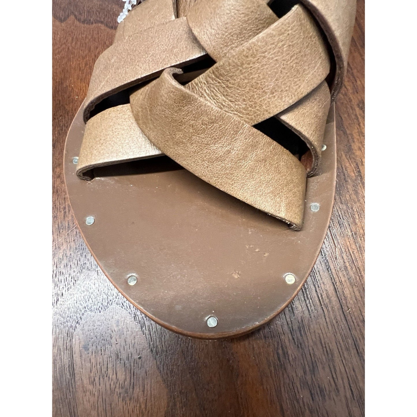 Beek Turaco Leather Sandals Womens Size 9 Brown Woven Handmade Boho Gladiator