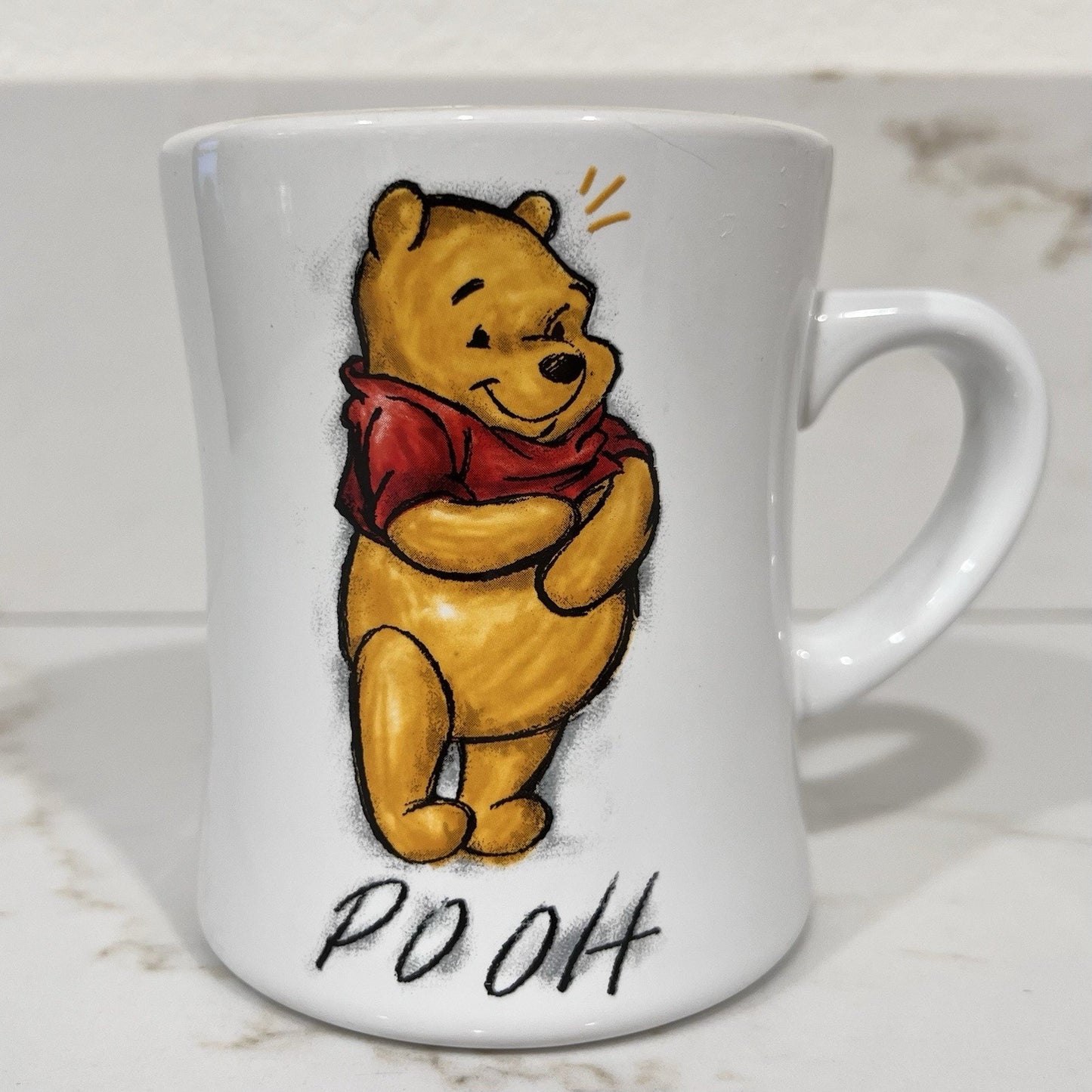 Vintage Winnie The Pooh Mug Disney Store Sketch Drawing 4.5” Retro