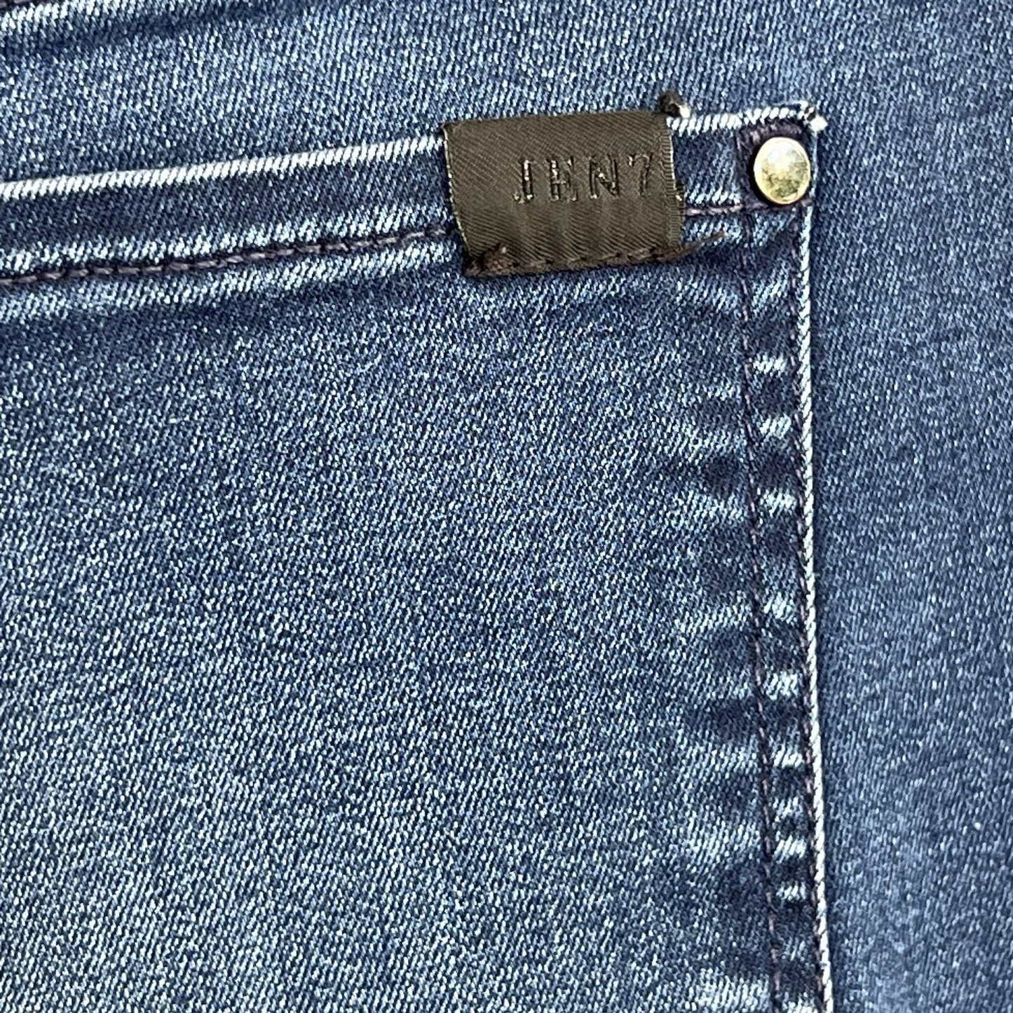 Jen7 7 for All Mankind Slim Straight 28” Sz 2 Jean Sculpting Mid-Rise Dark Wash