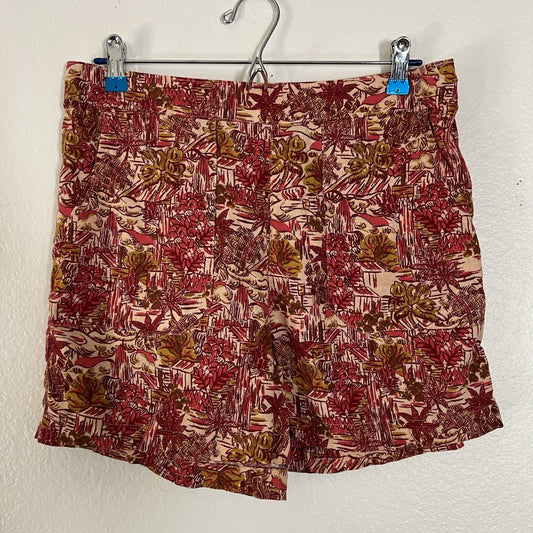Anthropologie Joie Tropical Print Linen Blend High Rise Shorts (L 31”) Vacation