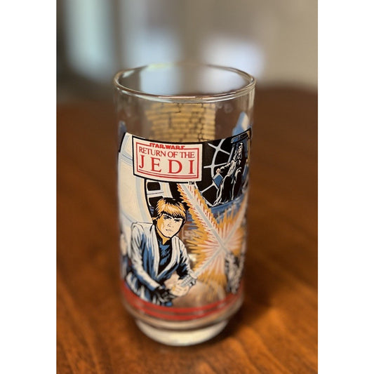 Vintage 1983 Star Wars Return of the Jedi Glass Burger King Luke Skywalker