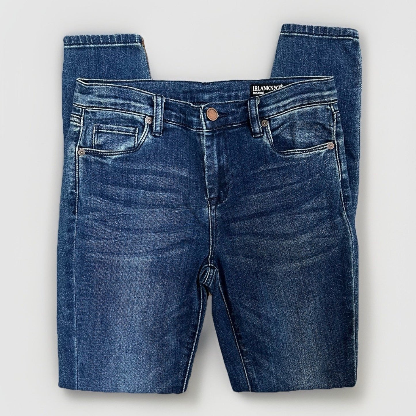 BlankNYC The Bond 28” Sz 26 Skinny Jeans Stretch Mid-Rise Dark Wash Designer
