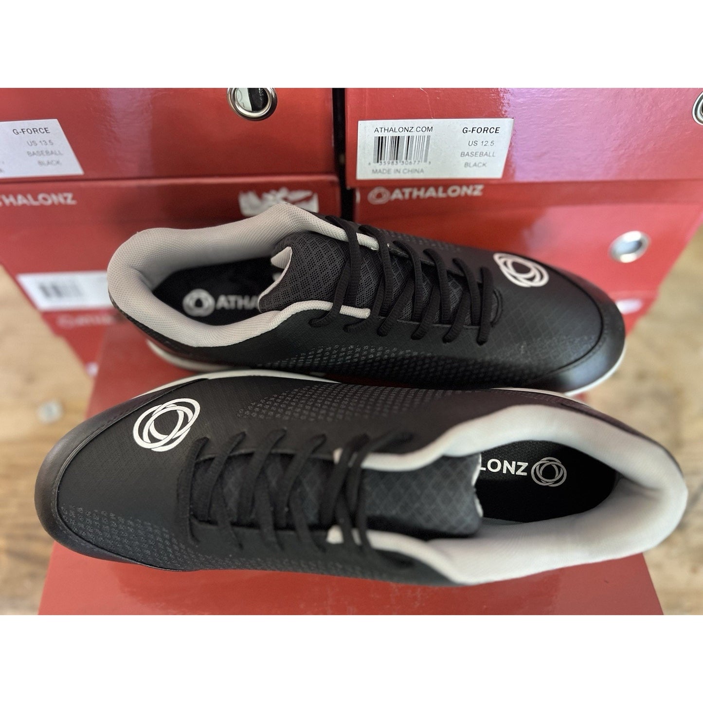 ATHALONZ G-Force Baseball/Softball Cleats Black Men’s NIB - 12.5 & 13.5 Sizes