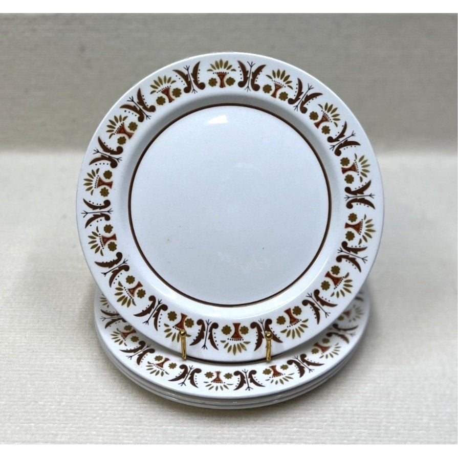 Vintage Set of 4 Mikasa Mediterrania Rick Rack 10.75" Dinner Plate Made in Japan