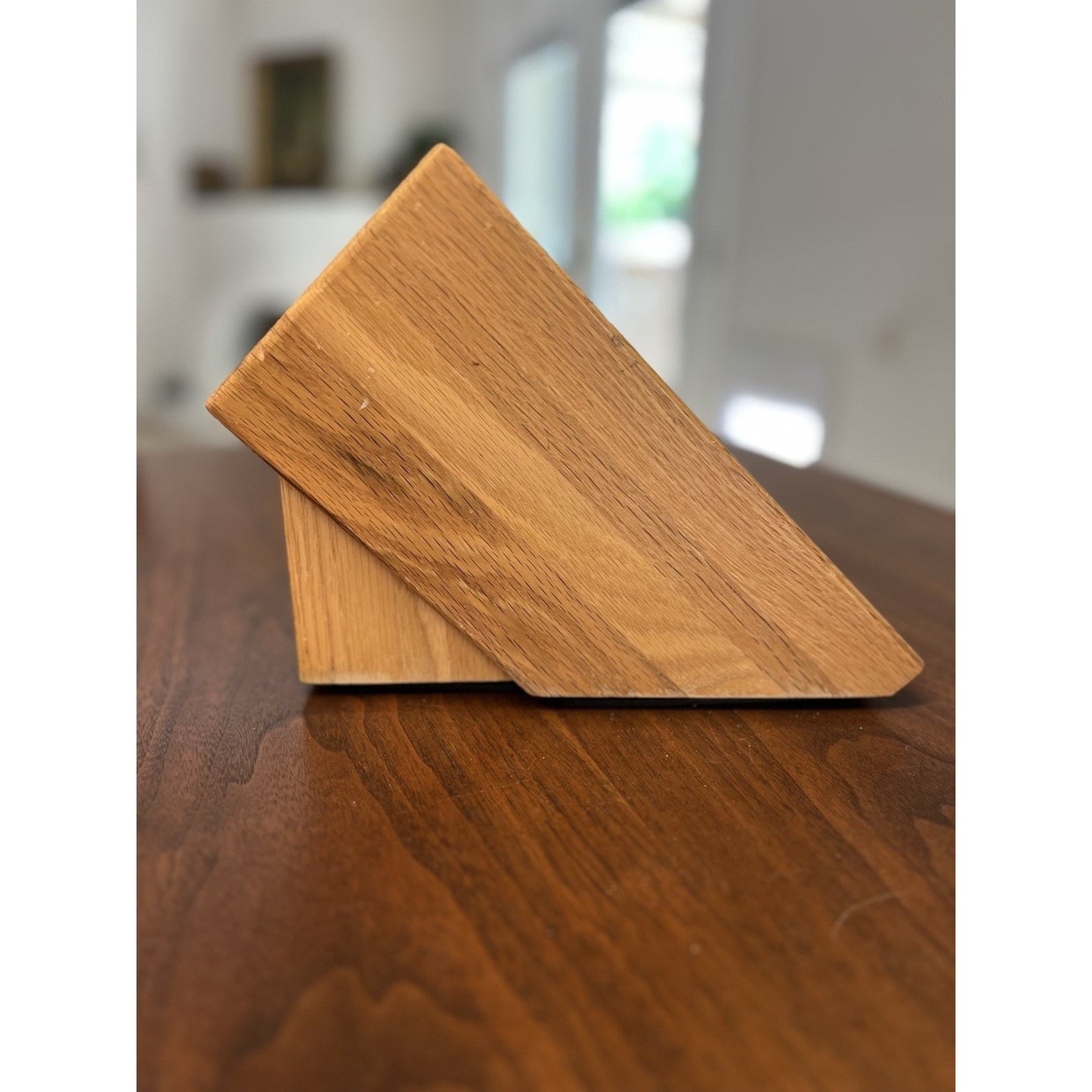 CUTCO Studio Set Knife Block # 1749 - 5 Slot Replacement Honey Oak Solid Wood