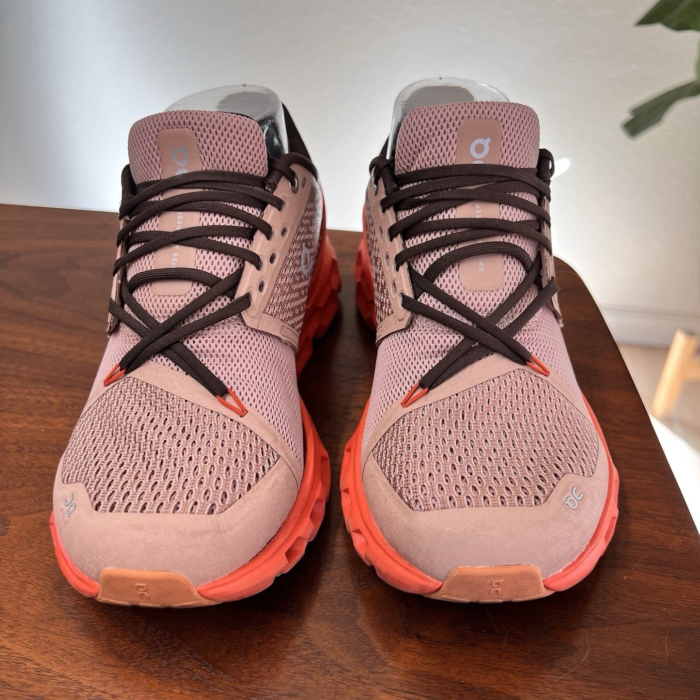 ON Cloudstratus Sz 6 Women Running Sneaker Shoe Rosebrown Flare Orange