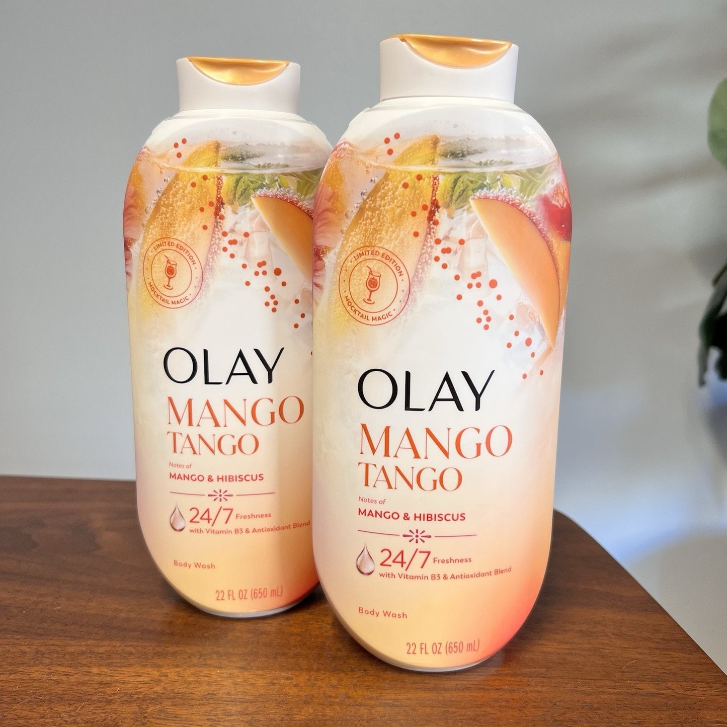 2 x OLAY Mango Tango Body Wash Mango Hibiscus 22 oz Moisturize Tropical