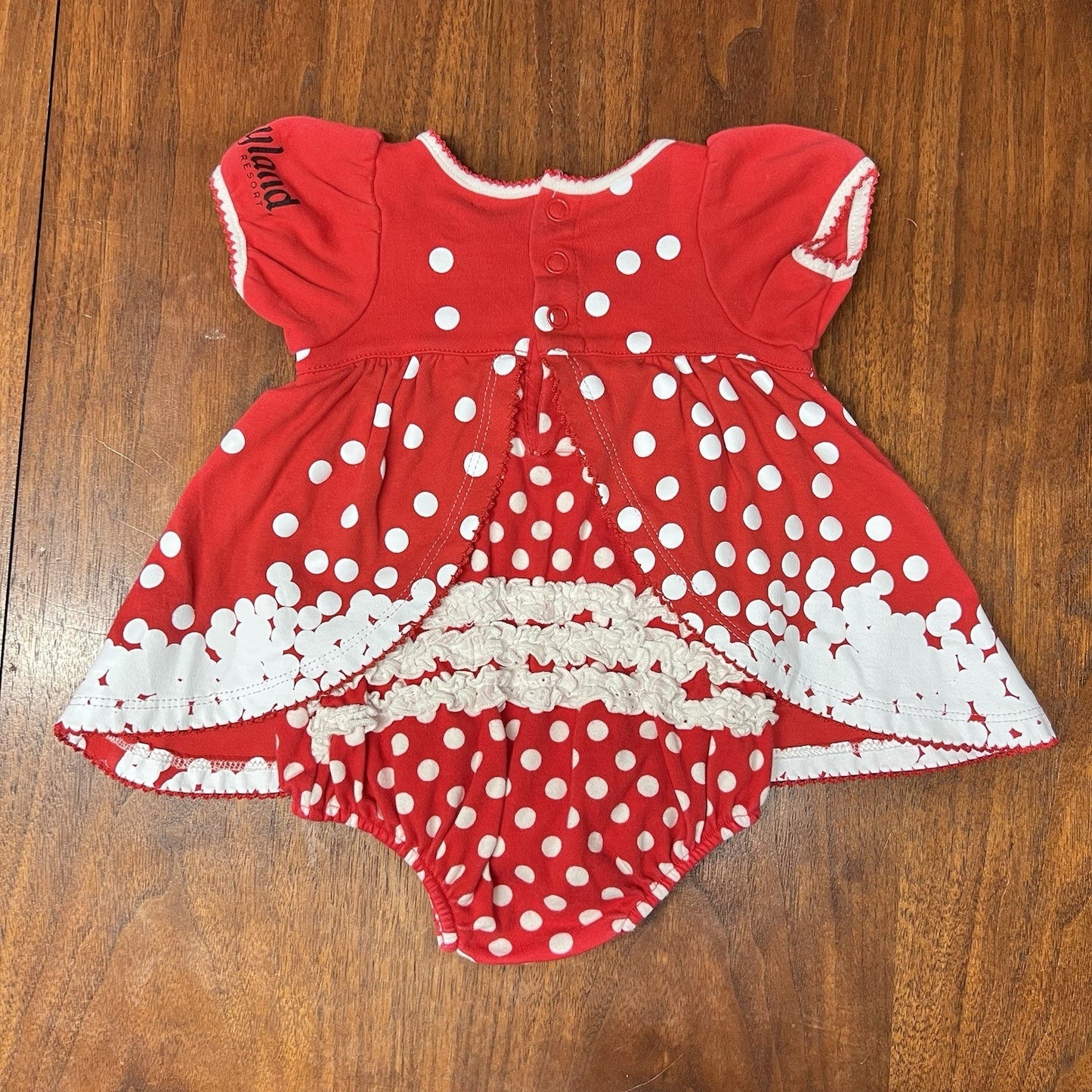 Disney Parks Newborn 3 mo Minnie Mouse Born To Be Famouse Baby Girl Dress