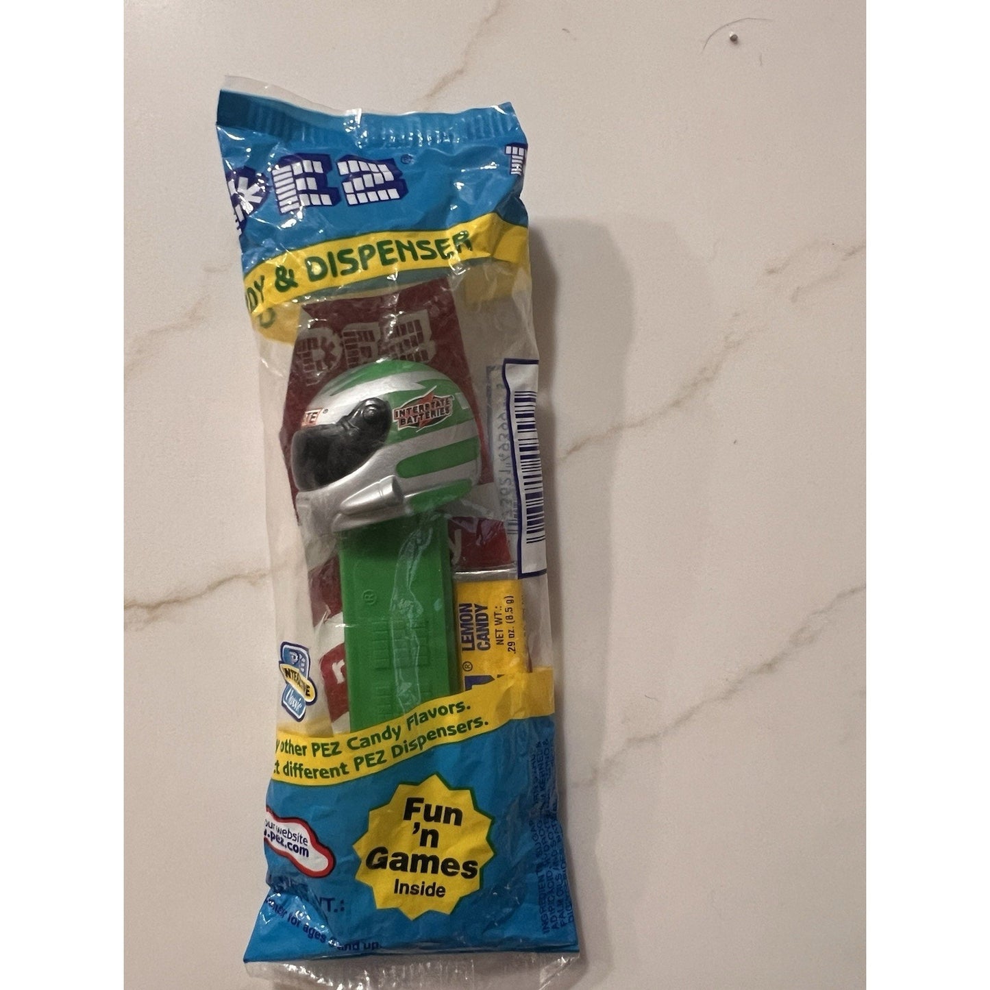 Vintage NASCAR Interstate Batteries Helmet PEZ Dispenser - UNOPENED