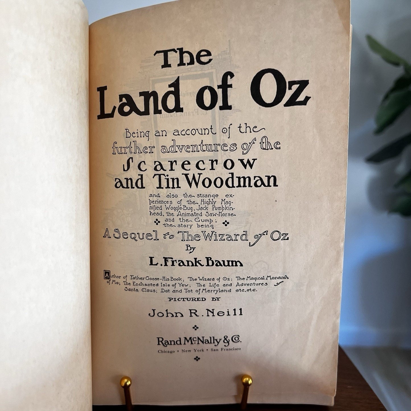 Land of Oz Adventures of Scarecrow & Tin Woodman Wizard of Oz Sequel Paperback