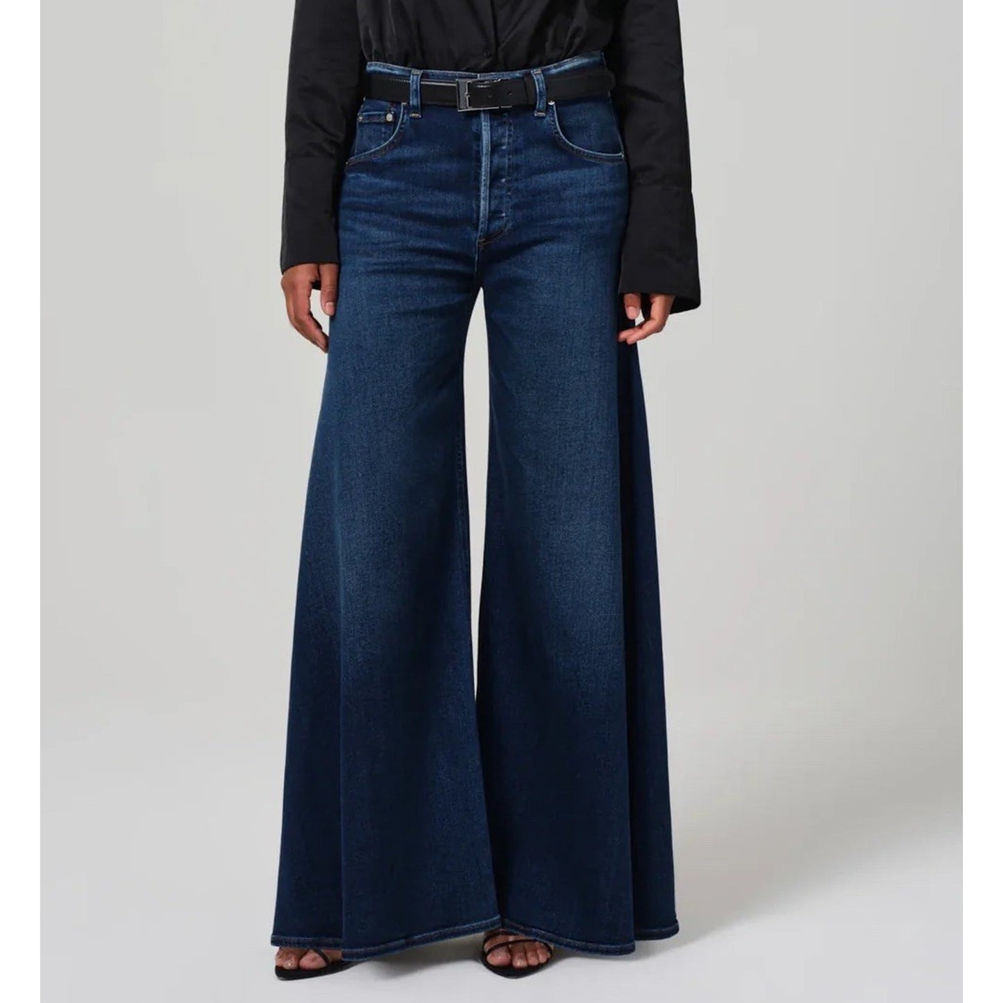 Citizens Of Humanity Amari Ultra Flare Jean (31) 90s Wide Leg Dark Wash Regatta