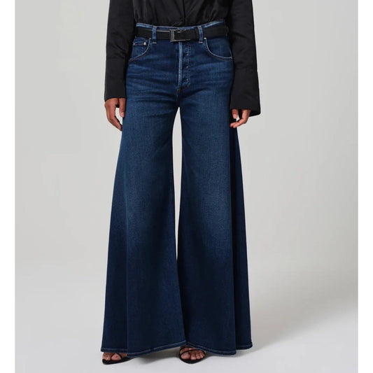 Citizens Of Humanity Amari Ultra Flare Jean (31) 90s Wide Leg Dark Wash Regatta